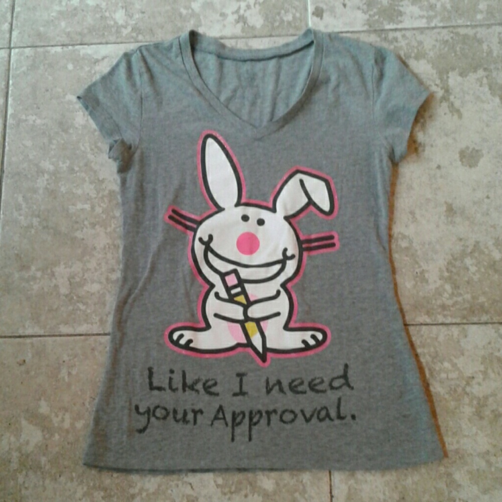 Happy Bunny LIKE I NEED YOUR APPROVAL Shirt Sz S